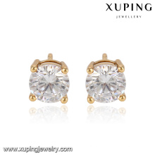 91753-Xuping Jóias 18k banhado a ouro moda simples brinco